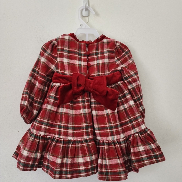 Tommy Bahama Classic Red Tartan Christmas Dress for Baby Girl Size 12 Months - Picture 8 of 13